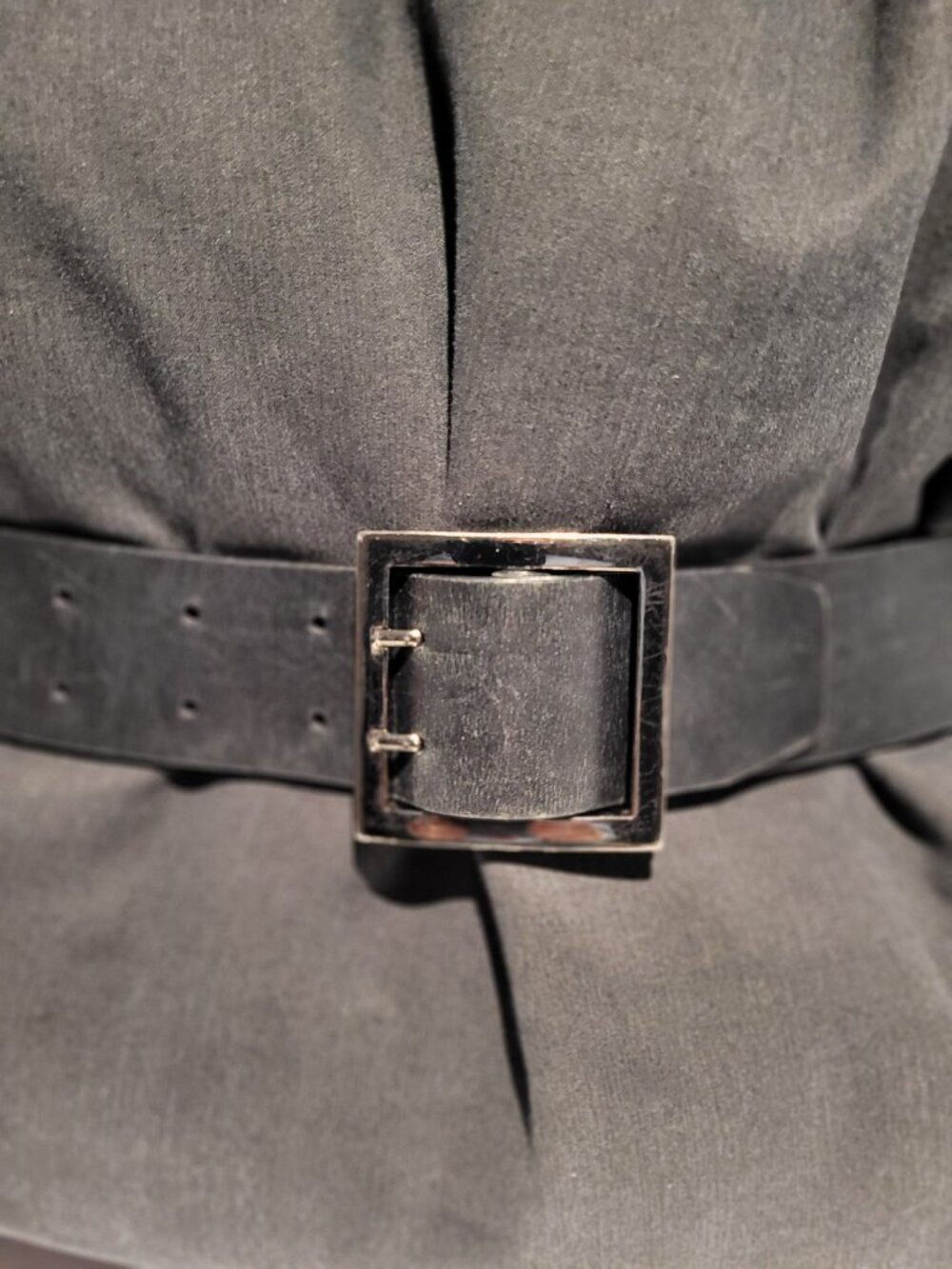 Vintage Anne Klein Leather Black Leather Belt size S/M